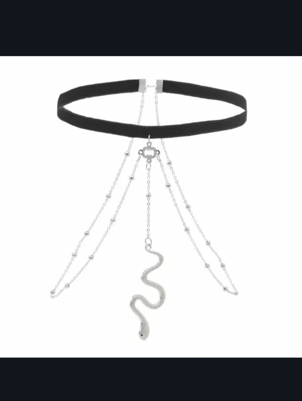 Silver Snake Body Garter - Picture 2 of 3